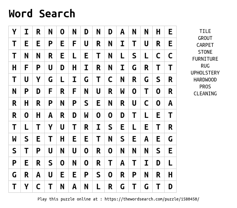 tile cleaning surprise arizona word search